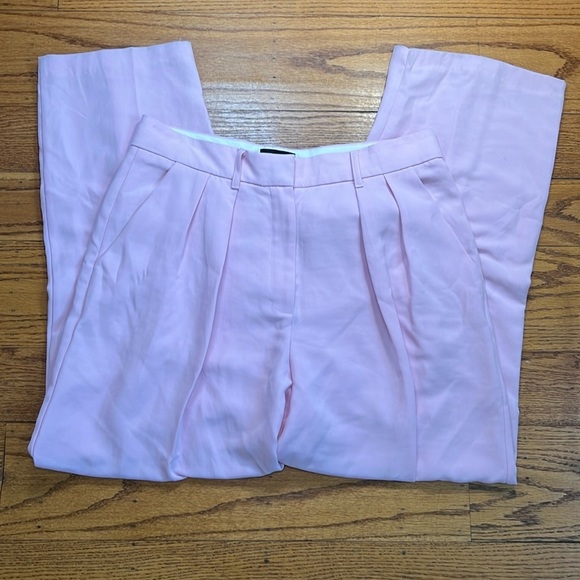 Zara Pink Glam Careewear Wide Leg High Rise Trousers CC - Picture 1 of 4